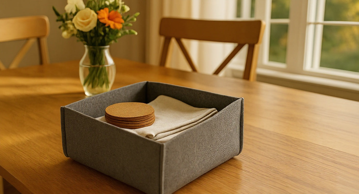 Felt Organizer for Couch in Living Room