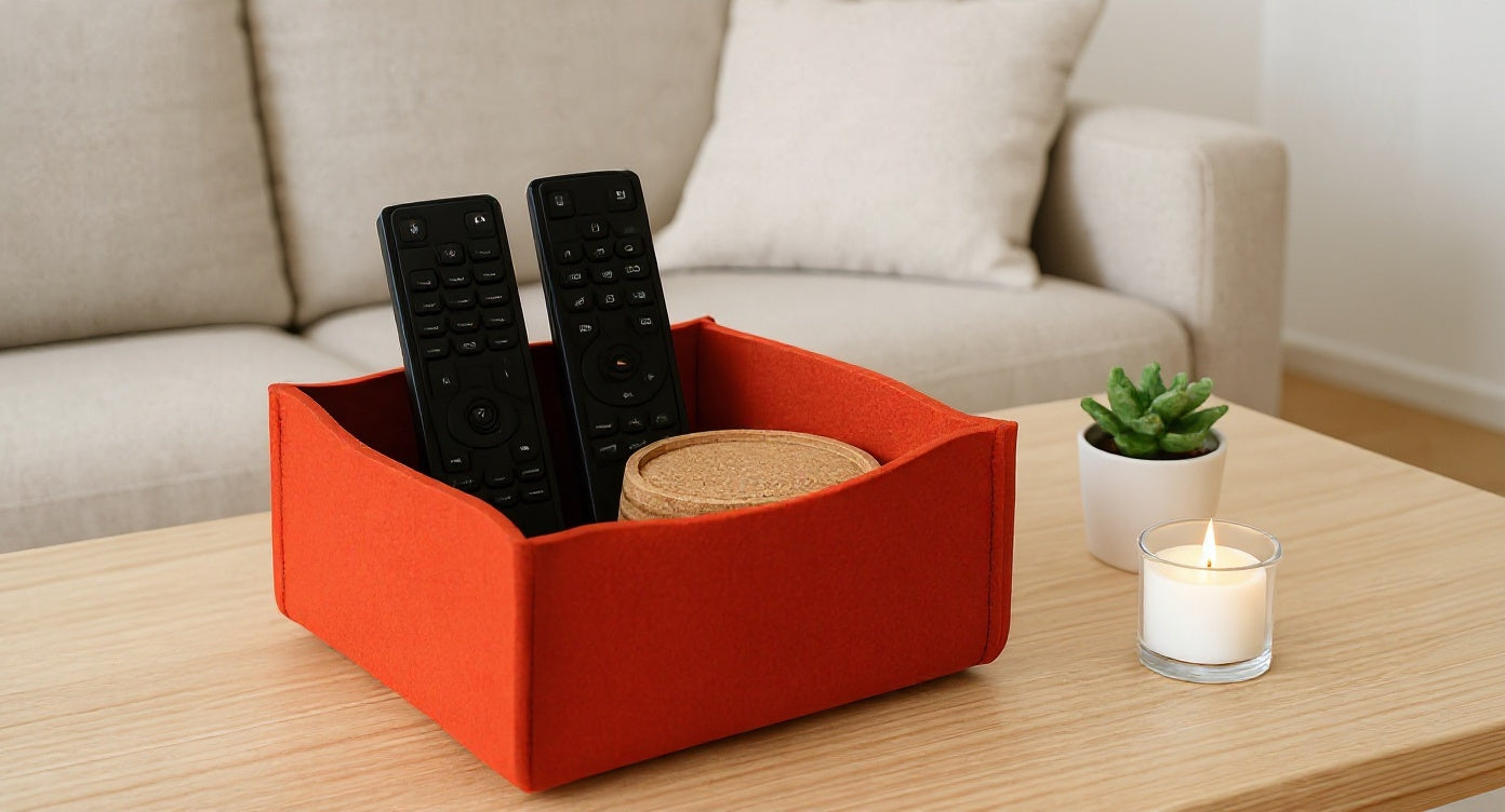 Felt Organizer for Couch in Living Room